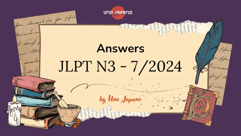 Answers – JLPT N3 07/2024